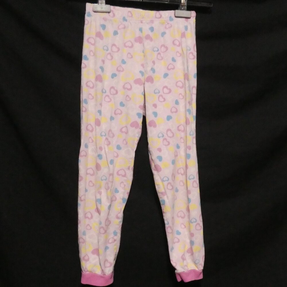 GEORGE | size 6 | Pink Pajama Pants | Hearts All Over Print | Stretchy Waist